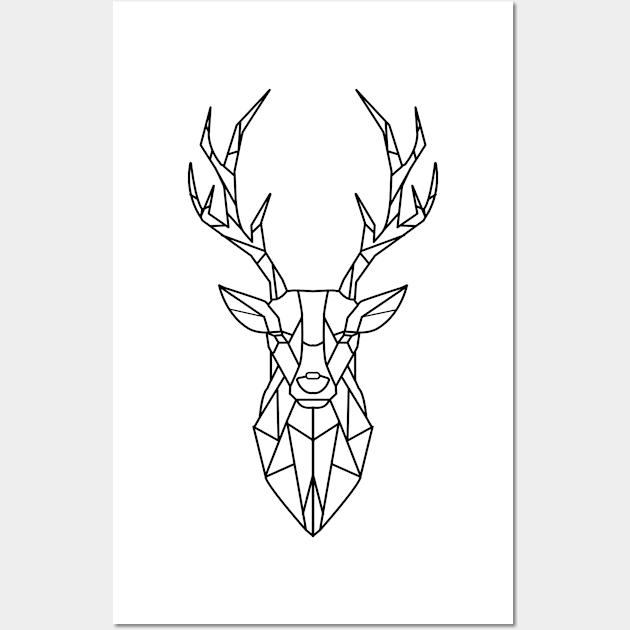 Deer White Wall Art by BaderAbuAlsoud